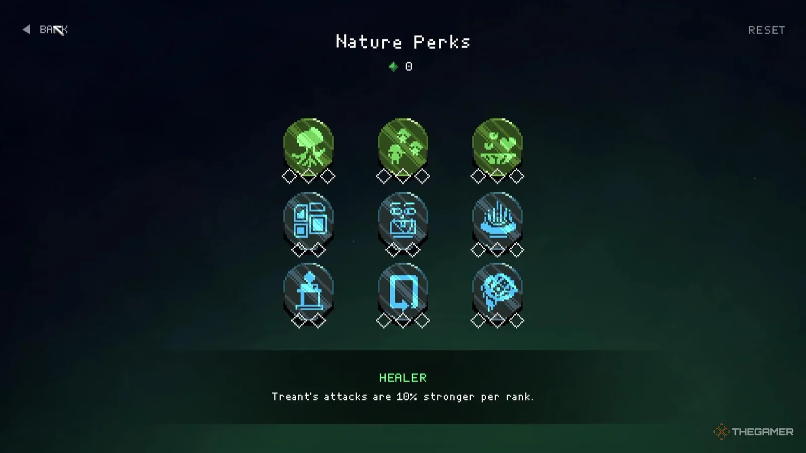 King of Nature perk interface